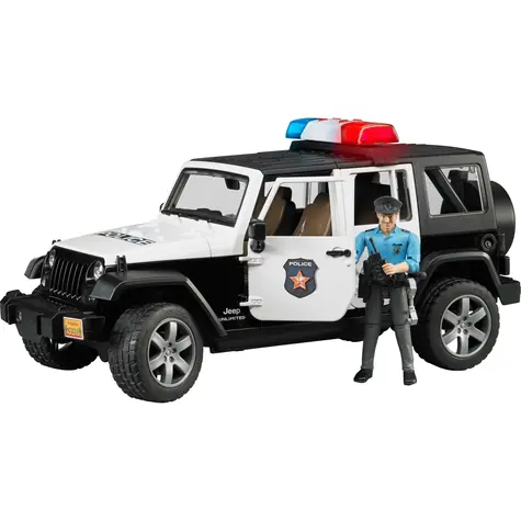 Bruder 2526 Police Jeep Wrangler z policjantem i akcesoriami / 1:16 / od 4 lat
