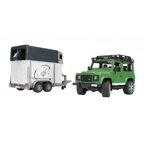 Bruder 2592 Land Rover z przyczepą na konie, w tym 1 koń / 1:16 / od 4 lat