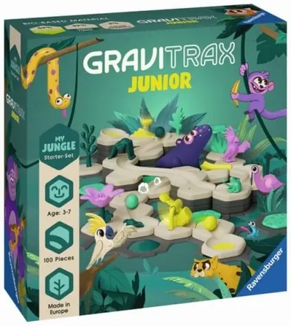 Ravensburger GraviTrax Junior Zestaw startowy L Jungle / tor kulkowy / 3 piłki / 100 sztuk / od 3 lat