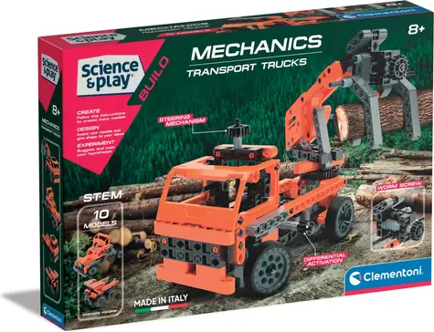 Clementoni Science&Play Mechanics: Ciężarówki transportowe / Wersja językowa: CZ+SK+PL+HU / od 7 lat 