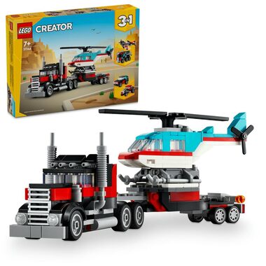 LEGO® Creator 3 w 1 31146 Ciężarówka z platformą i helikopter / Liczba elementów: 270 / od 7 lat
