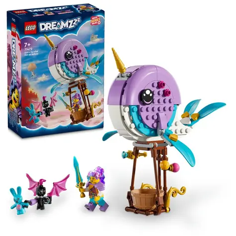 LEGO® DREAMZzz™ 71472 Izzie i jej balon na ogrzane powietrze w kształcie narwala / Liczba elementów: 156 / od 7 lat