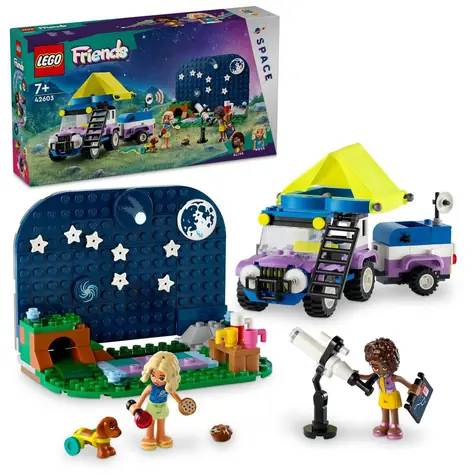 LEGO® Friends 42603 Przyczepa kempingowa do obserwacji gwiazd / Liczba elementów: 364 / od 7 lat