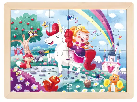 Puzzle Hape - Jednorożec i przyjaciele / 24 elementy / od 3 lat