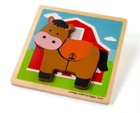 Bigjigs Toys Wstaw puzzle Koń / od 1 roku