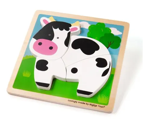 Bigjigs Toys Wstaw puzzle Krowa / od 1 roku