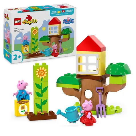 LEGO® DUPLO® Świnka Peppa 10431 Ogród i domek na drzewie / Liczba elementów: 20 / od 2 lat