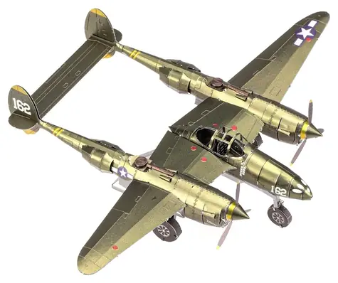 Puzzle 3D Metal Earth Lockheed Martin P-38 Lightning / 73 elementy / od 14 lat