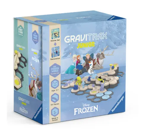 Pakiet Ravensburger GraviTrax Junior: Zestaw startowy Start + Disney: Kraina Lodu / od 3 lat