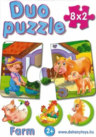 Puzzle DOHANY Duo Na farmie / 8x2 elementy / od 2 lat