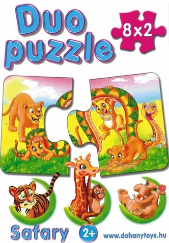 Puzzle DOHANY Duo Safari / 8x2 elementy / od 2 lat
