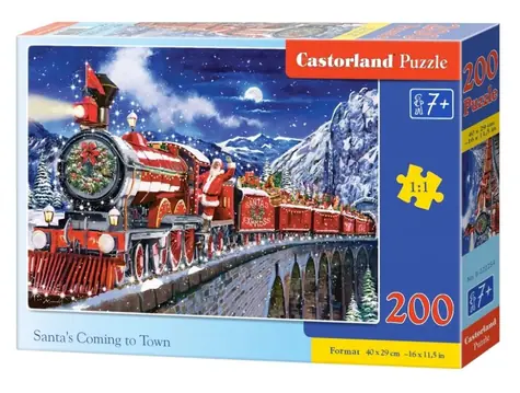Castorland 222254 Przybycie Świętego Mikołaja / 200 elementów / od 7 lat