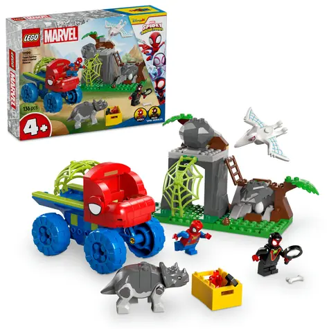 LEGO® MARVEL 11199 Zespół Spidermana i ratunek dinozaurowi za pomocą ciężarówki / Liczba elementów: 136 / od 4 lat