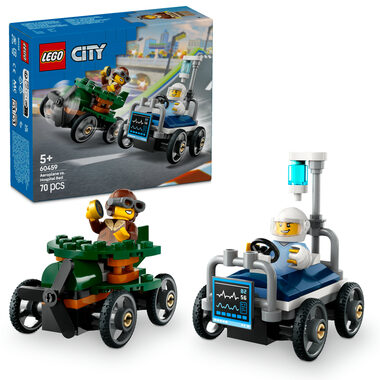 LEGO® City 60459 Zestaw wyścigowy: Samolot kontra. łóżko szpitalne / Ilość części: 70 / od 5 lat