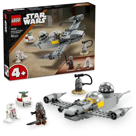 LEGO® Star Wars™ 75410 Mando, Grogu i myśliwiec N-1 Starfighter™ / Liczba elementów: 92 / od 4 lat