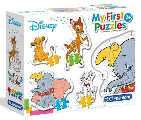 Clementoni PUZZLE Szczeniaki Disney 4w1 / 3+6+9+12 elementów / od 3 lat