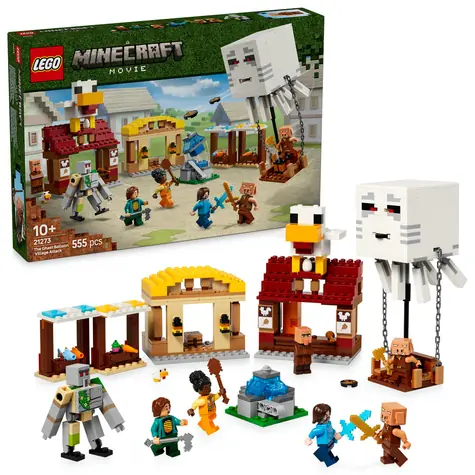LEGO® Minecraft® 21273 Balon potwora i atak wioski / Liczba elementów: 555 / od 10 lat