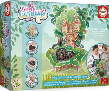 Educa Zestaw kreatywny 3D Dream Gardens: Domek na drzewie 2w1 / od 6 lat
