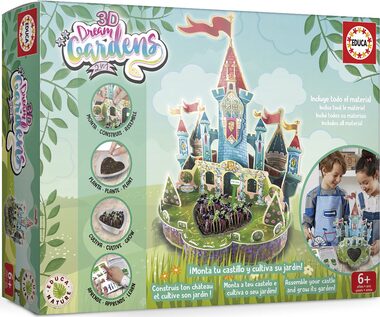 Educa Zestaw kreatywny 3D Dream Gardens: Zamek 2w1 / od 6 lat