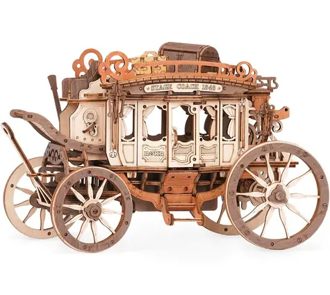 Robotime 3D puzzle pozytywka Stagecoach