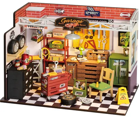 Domek w miniaturze Robotime Garaż