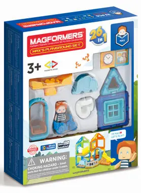 MAGFORMERS MINI Plac zabaw Maxíka 33 elementy