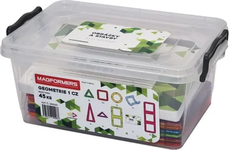 MAGFORMERS Geometria 1: Obrazy i Budynki - pudełko 45 sztuk