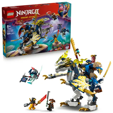 LEGO® NINJAGO® 71843 Rogue i jeździec na mechanicznym smoku / Liczba elementów: 584 / od 8 lat