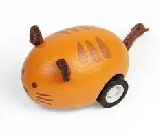 Bigjigs Toys Drewniana nakręcana zabawka 1 szt. Kot pomarańczowy / od 3 lat
