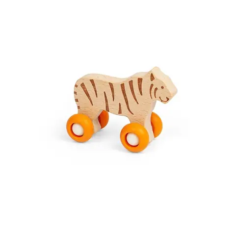 Bigjigs Toys Zwierzę na kółkach Safari Tiger / od 12 miesięcy