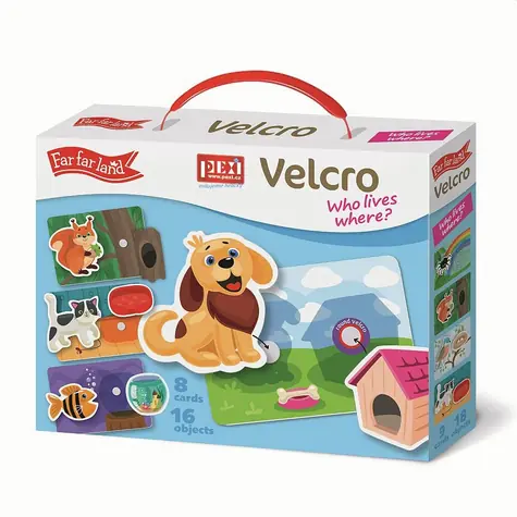 Puzzle rzepowe Pexi - Kto gdzie mieszka? / od 12 miesięcy 