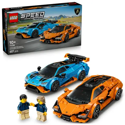 LEGO® Speed Champions 77238 Lamborghini Revuelto i Huracán STO / Liczba elementów: 607 / od 10 lat