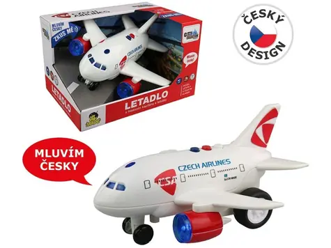 MaDe 98535 - Samolot linii lotniczych Czech Airlines z zapowiedzią kapitana i stewardesy, koło zamachowe, 20 cm