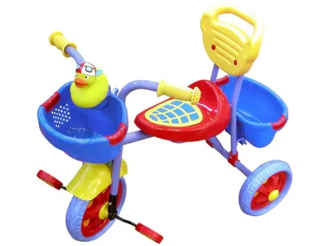 MaDe 93217 - Trójkołowy rower z kaczką, kolorowy