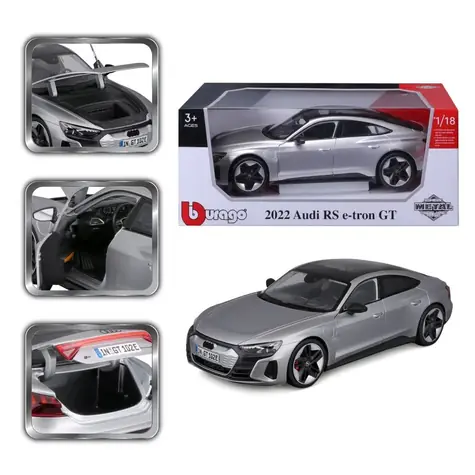Bburago Top Audi RS E-tron GT Silver / skala 1:18