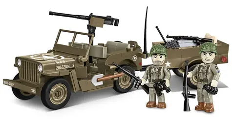 Cobi 3132 II WW Willys MB z przyczepą, 1:35, 200 KM, 2 f