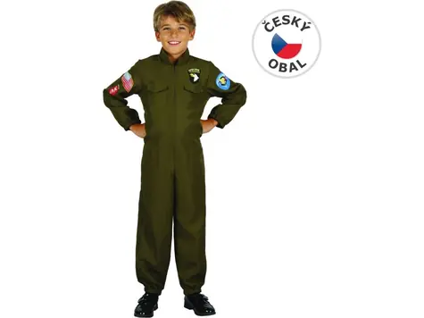 MaDe 09383 - Sukienka karnawałowa - pilot wojskowy, 130 - 140 cm