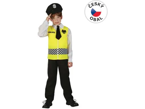 MaDe 75047 - Kostium karnawałowy policjanta, 120-130 cm