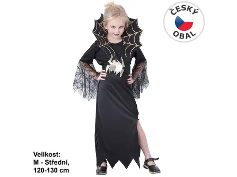 MaDe 75068 - Kostium karnawałowy Czarnej Wdowy, 120-130 cm