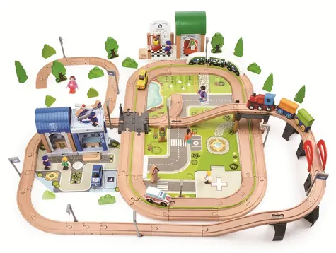 2Kids Toys Tory kolejowe Miasto i wieś 200 elementów