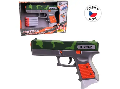 Pistolet MaDe na miękkie kule / 8 szt. / 18,5 x 3 x 13 cm / od 3 lat