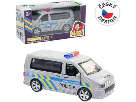 Furgonetka policyjna MaDe Auto, wzór CZ i pudełko / od 3 lat