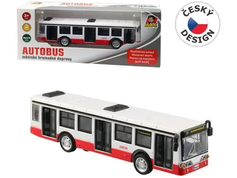 MaDe 10646 Autobus metalowy z biegiem wstecznym / 16cm / od 3 lat