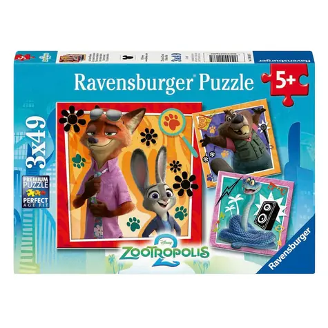 Ravensburger Zootropolis: Miasto zwierząt / 3x49 elementów / od 5 lat