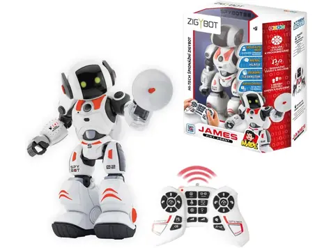 MaDe 20778 Zigybot James robot szpieg programowalny 20 funkcji / 33 x 25 x 13 cm / od 5 lat