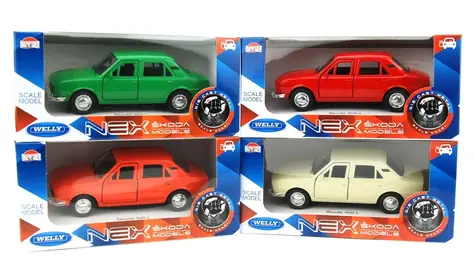 Welly Skoda 105 L 1:34 pomarańczowy