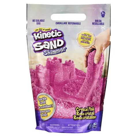 Spin Master Kinetic Sand opakowanie błyszczącego różowego piasku 0,9 kg / od 3 lat