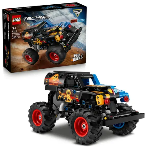 LEGO® Technic 42219 Monster Jam™ Grave Digger™ Ogień i lód / Liczba elementów: 263 / od 7 lat