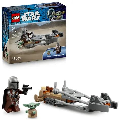 LEGO® Star Wars™ 75436 Mandalorian i Grogu oraz motocykl wyścigowy / Liczba elementów: 58 / od 6 lat