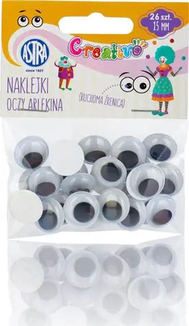 ASTRA CREATIVO Oczy samoprzylepne 15mm Harlequin